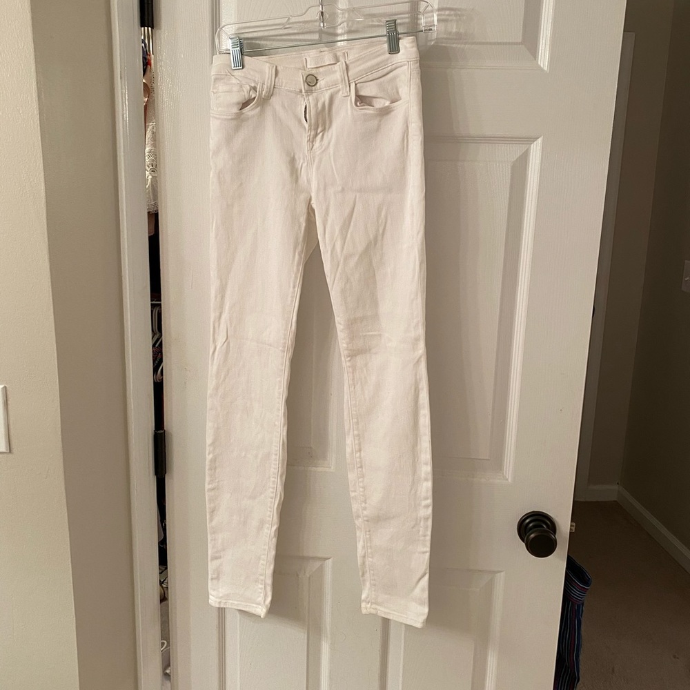 J Brand White Skinny Leg Jean
